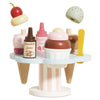 Wooden Ice Cream Stand & Toppings Set