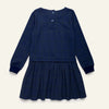 Navy Grid Dress print detail