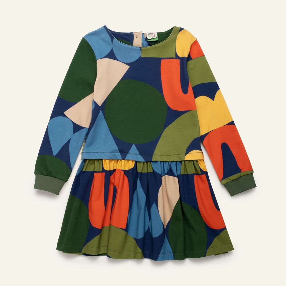 Fall Shapes Dress girls organic cotton dress