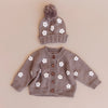 Flower Kids Cardigan - Tan