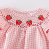 Strawberry Plaid Smocked Romper