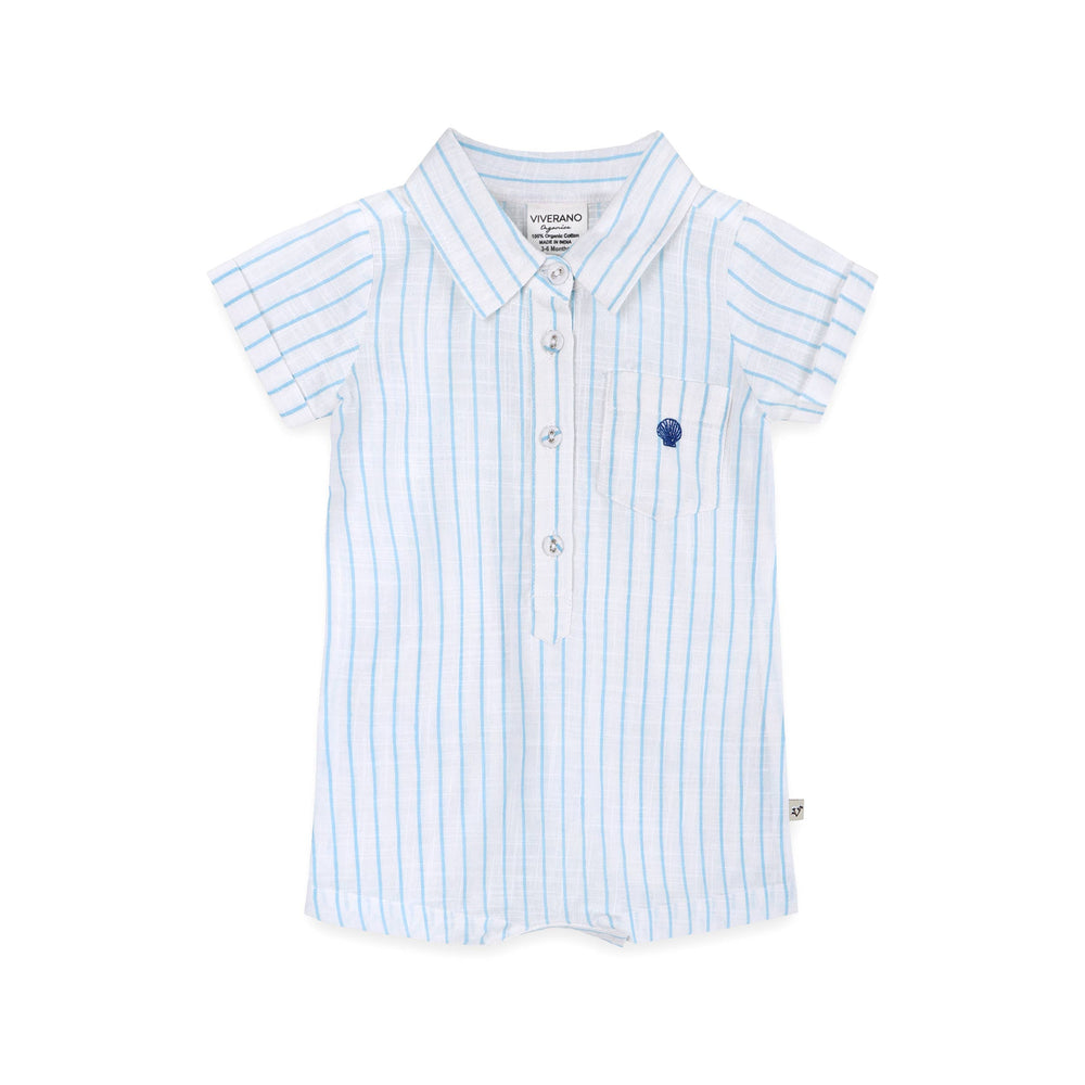 Seashell Embroidered Baby Romper