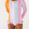 Summer Stripes One-Piece Rashguard