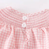 Strawberry Plaid Smocked Romper