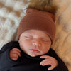 Sandalwood Fur Pom Hat - Newborn