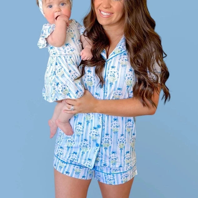 Heirloom Blue Blooms Women’s Dream Short Set