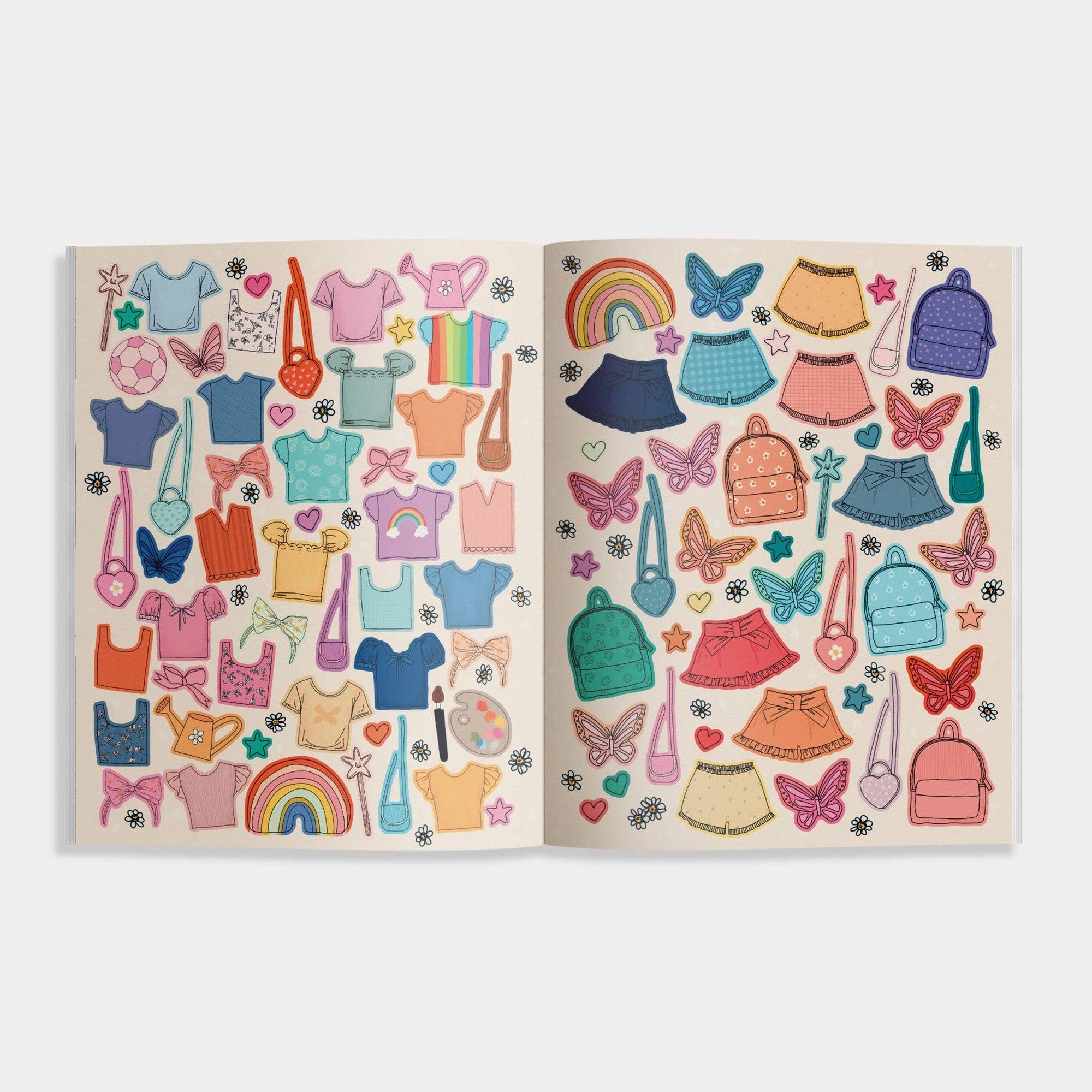 My Fancy Sticker Storybook Fairies and Unicorns storage pocket detail