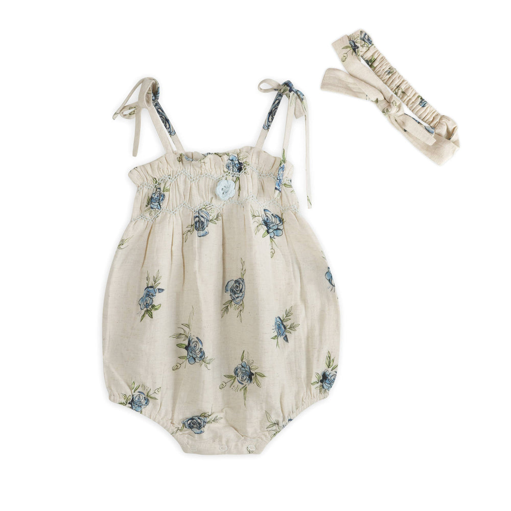 Anais Floral Baby Romper + Headband