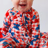 Star-Spangled Cherries Ruffle Romper