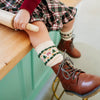 Vanilla Fair Isle Knee High Socks