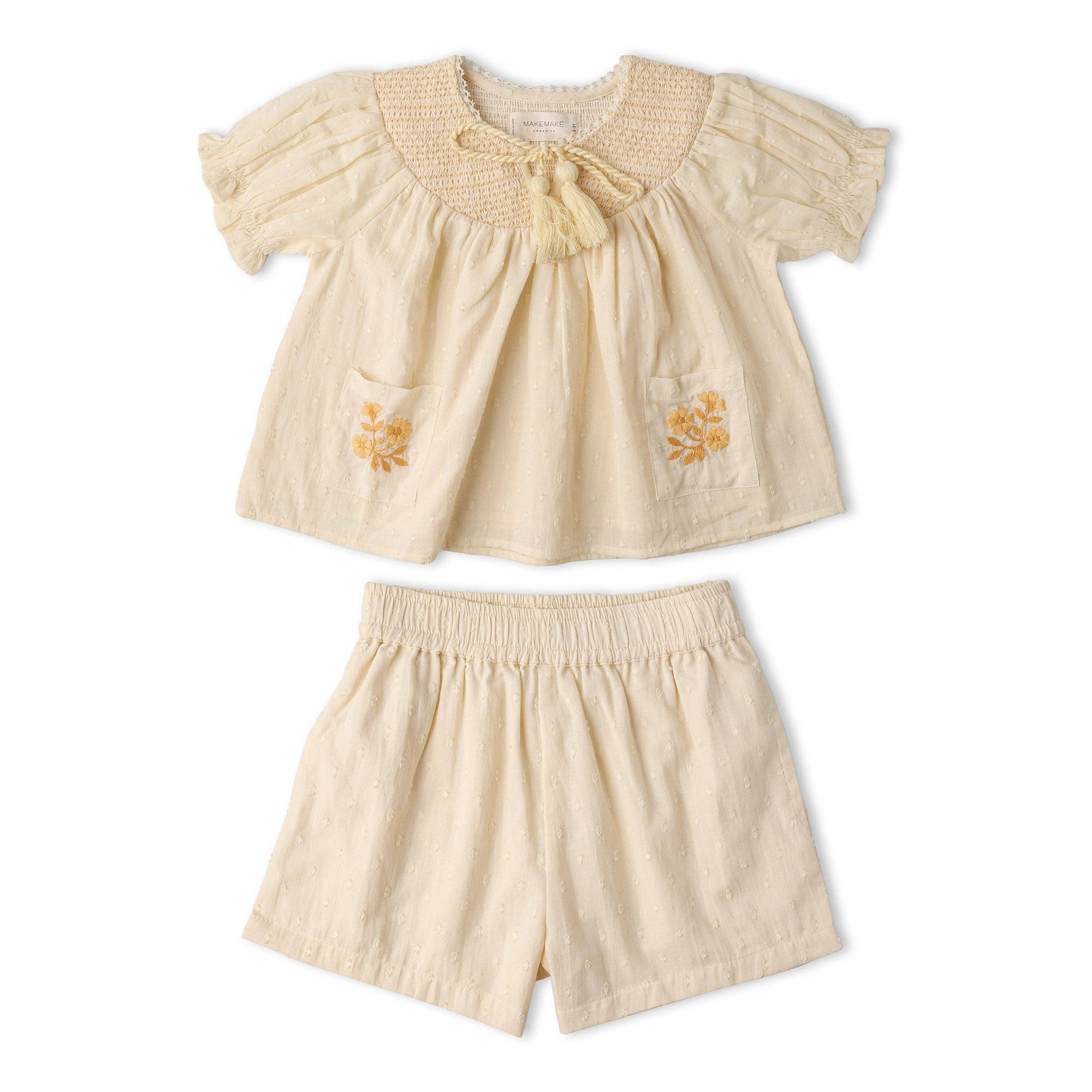 Smocked Top & Shorts Set
