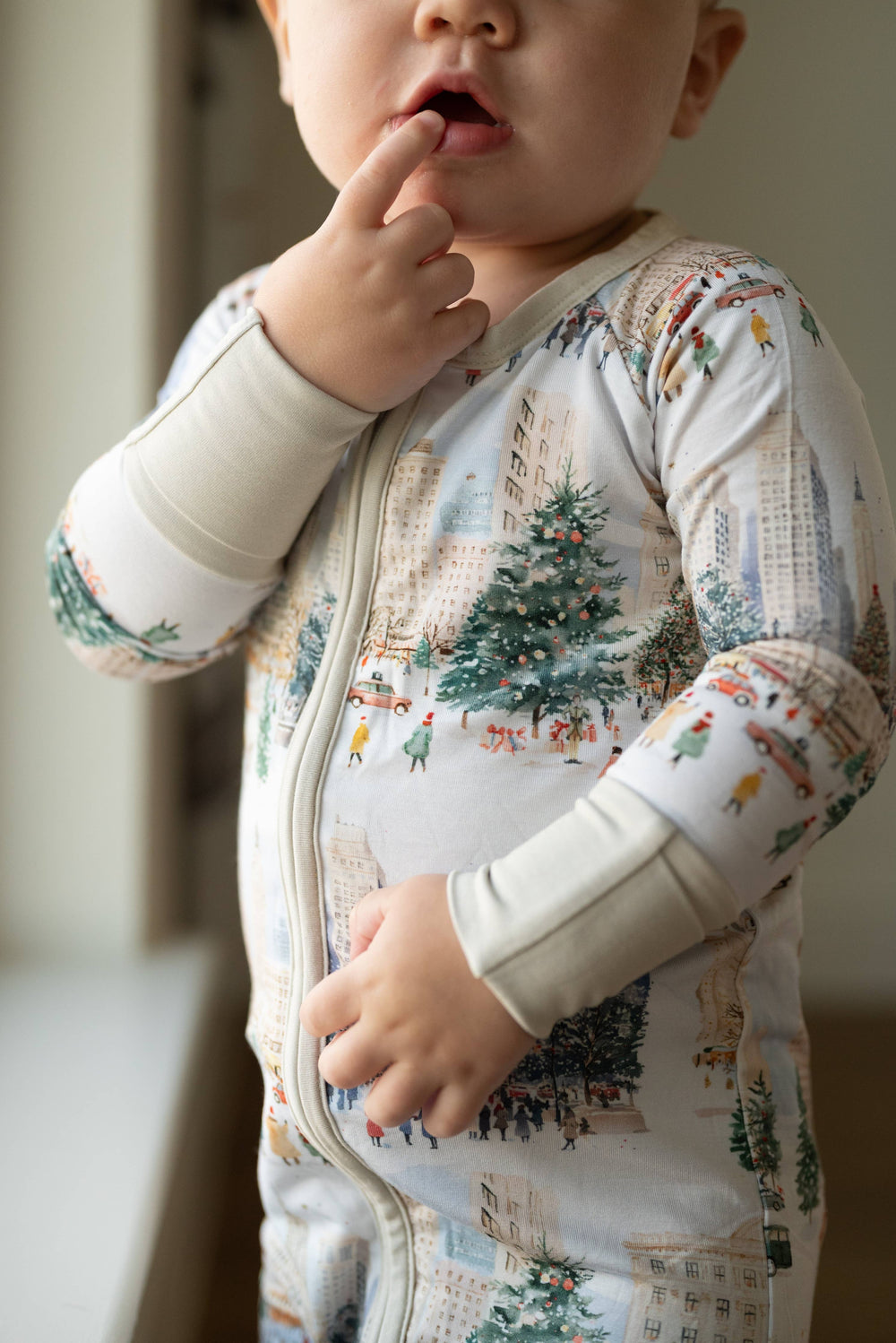 Holiday Winter City Zip Pajama