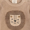 Lion Applique Chunky Sweater Knit Baby Jumpsuit