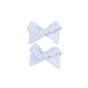 Mini Gingham Blue - 2 Pack Bow Clips
