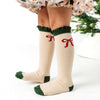 Vanilla Bow Lace Top Knee High Socks