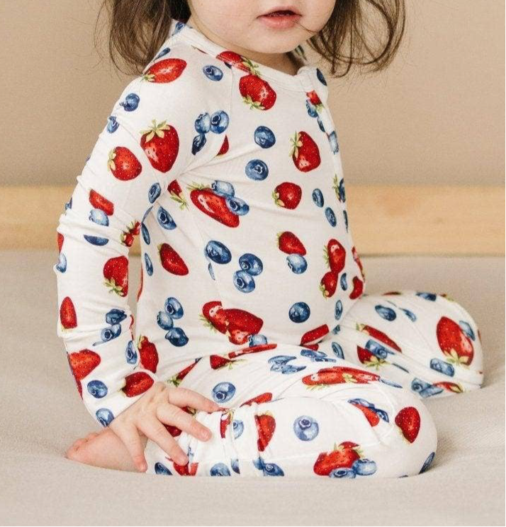 Berry Sweet Zip Baby Pajamas