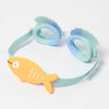 Kids Swim Goggles - Aqua Blue