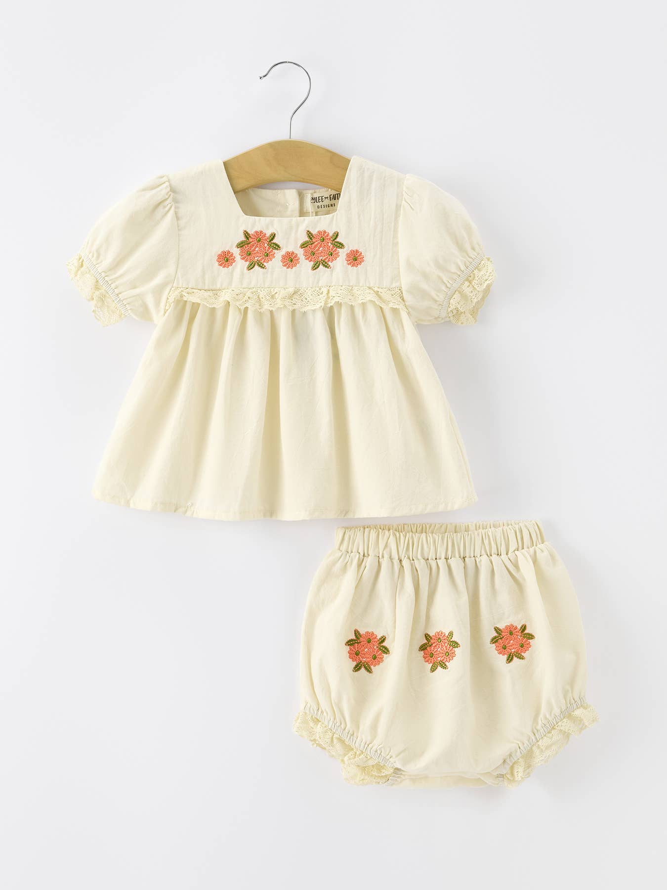 Embroidered Lace Bloomer Set