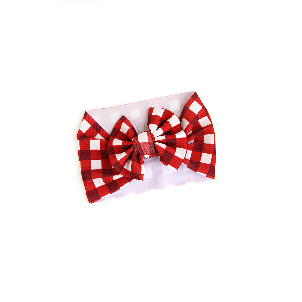 Emery Plaid Christmas Baby Bow
