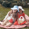 Cherry Gingham Reversible Sun Hat