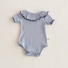 Ruffle Collar Ribbed Onesie