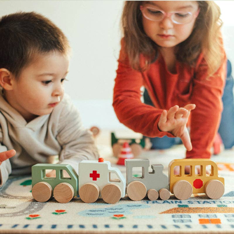 Around Town Playmat vehicles and pieces