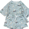 Dusty Blue Golf Tee & Short Set