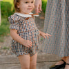 Baby Emery Romper in Chestnut Gingham