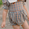 Baby Emery Romper in Chestnut Gingham detail
