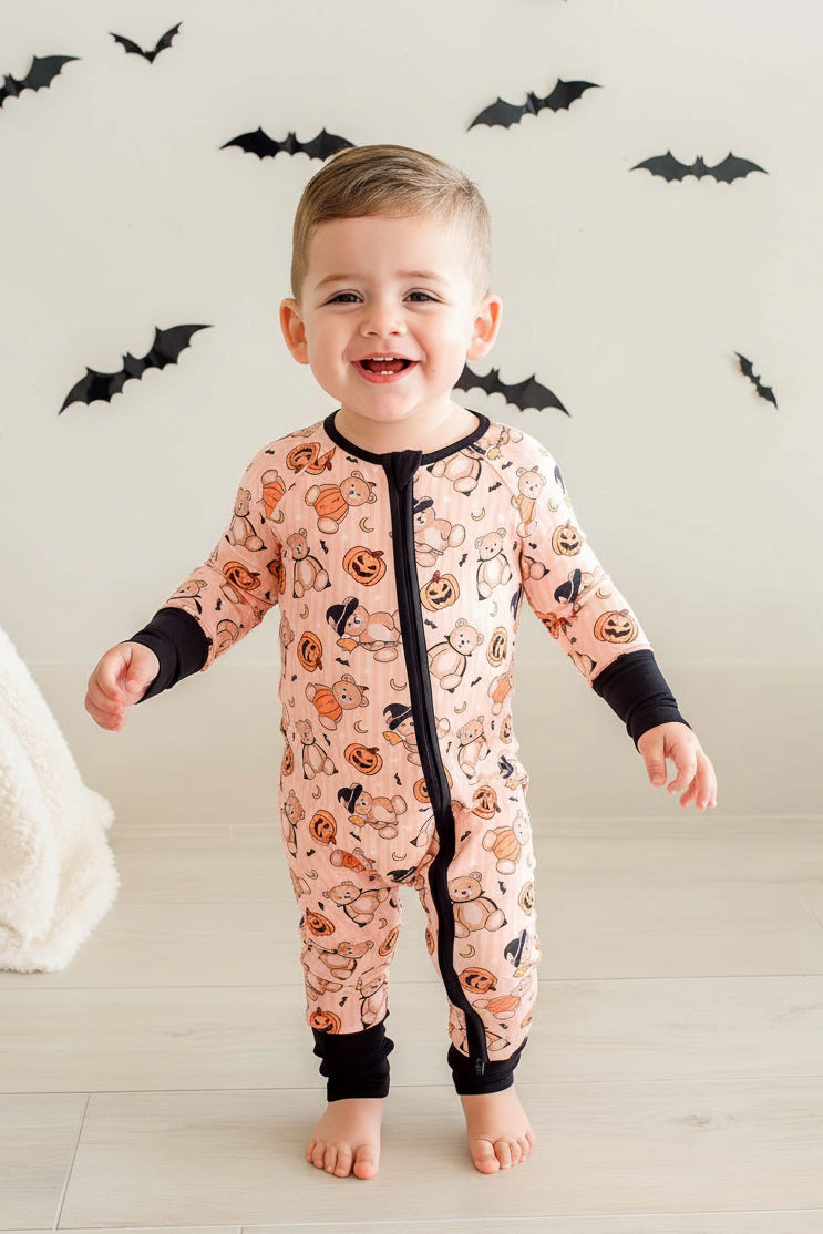 Halloween Convertible Zip Romper Beary Scary