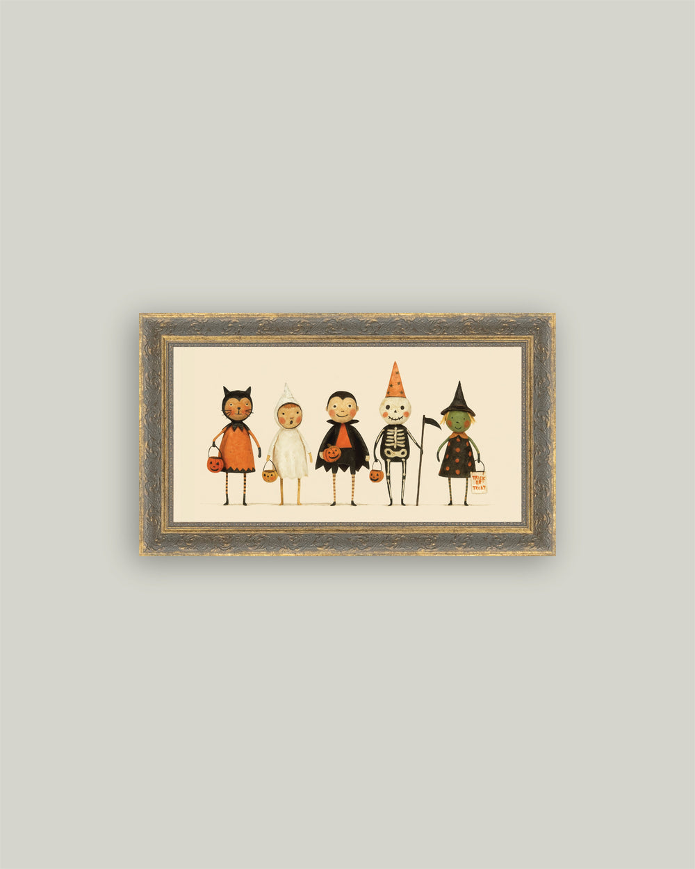 The Boo Crew Halloween framed art 12x7