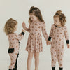 Pumpkin Cherries Ruffle Zipper Pajamas siblings group