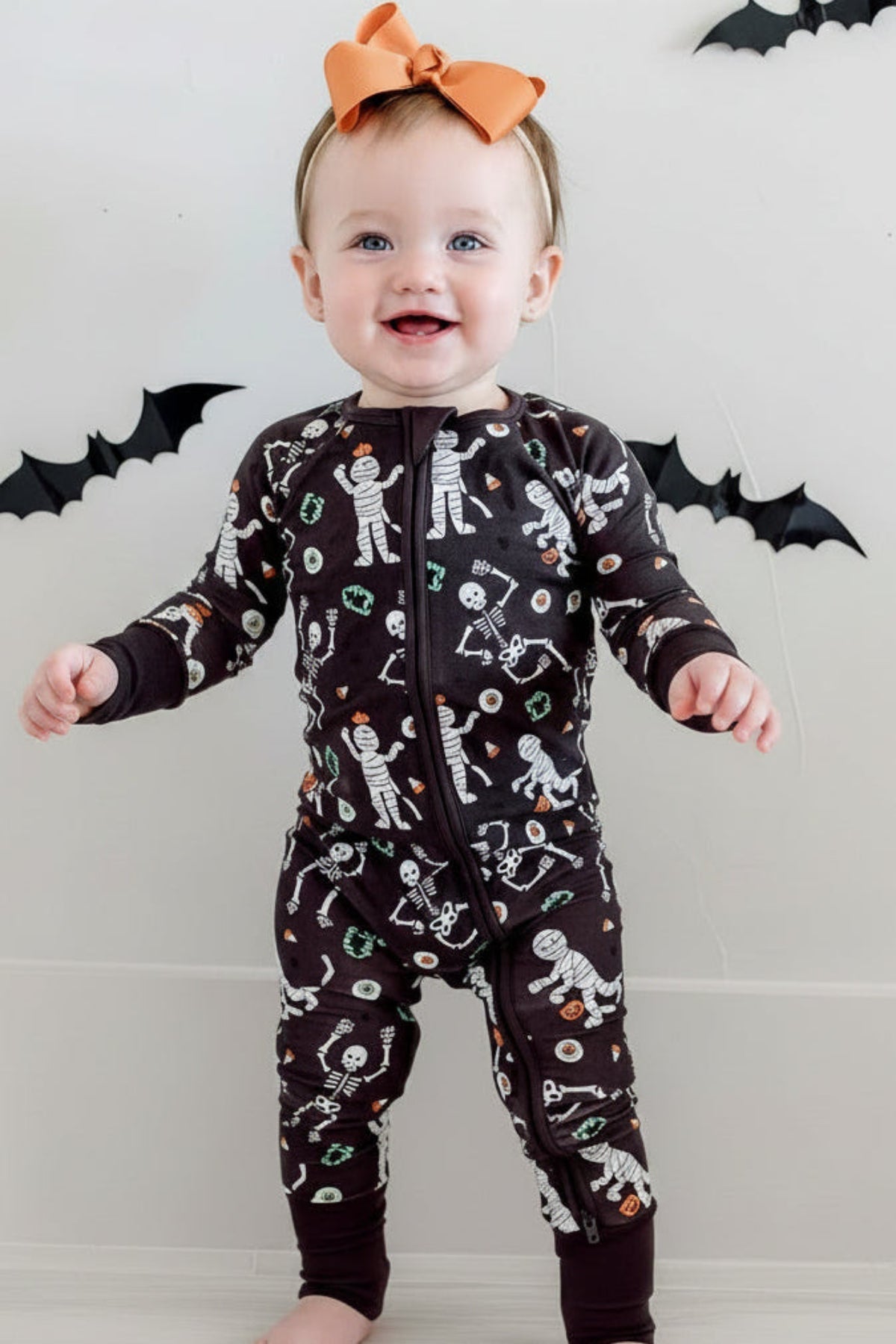 Halloween Glow-in-the-Dark Zip Romper Eye Want Candy