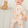 Convertible Zip Romper Honey Bear on couch