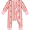 Zip Romper Gingerbread Lane Pink flat lay detail view