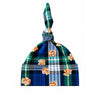 Knot Beanie, Classic Teddy Plaid