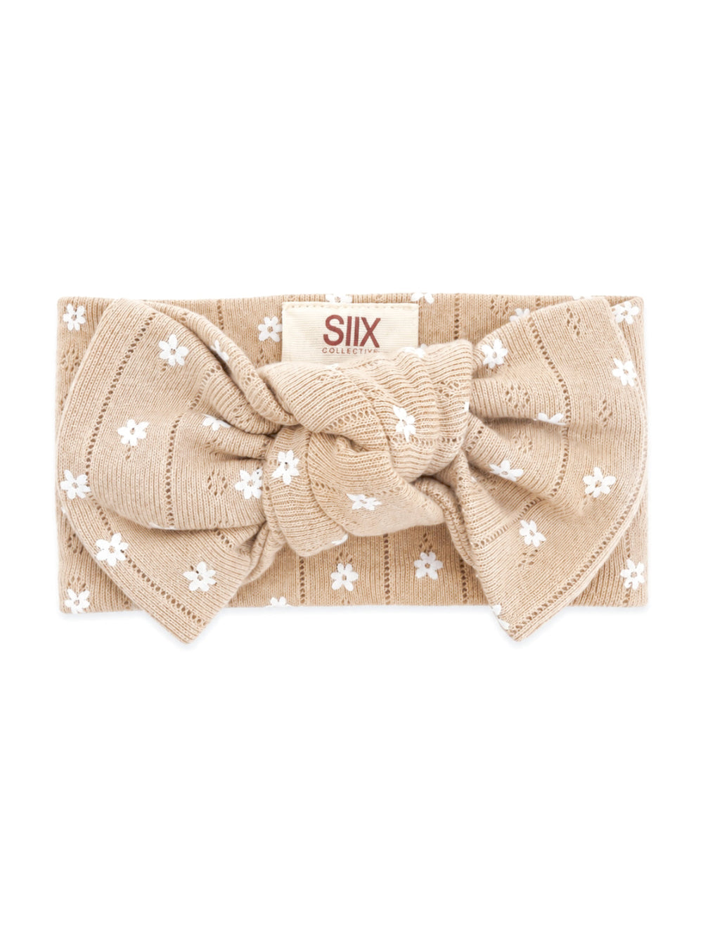 Almond Bloom Pointelle Bow baby headband