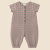 Baby Boy Trevor Romper in Chestnut Gingham