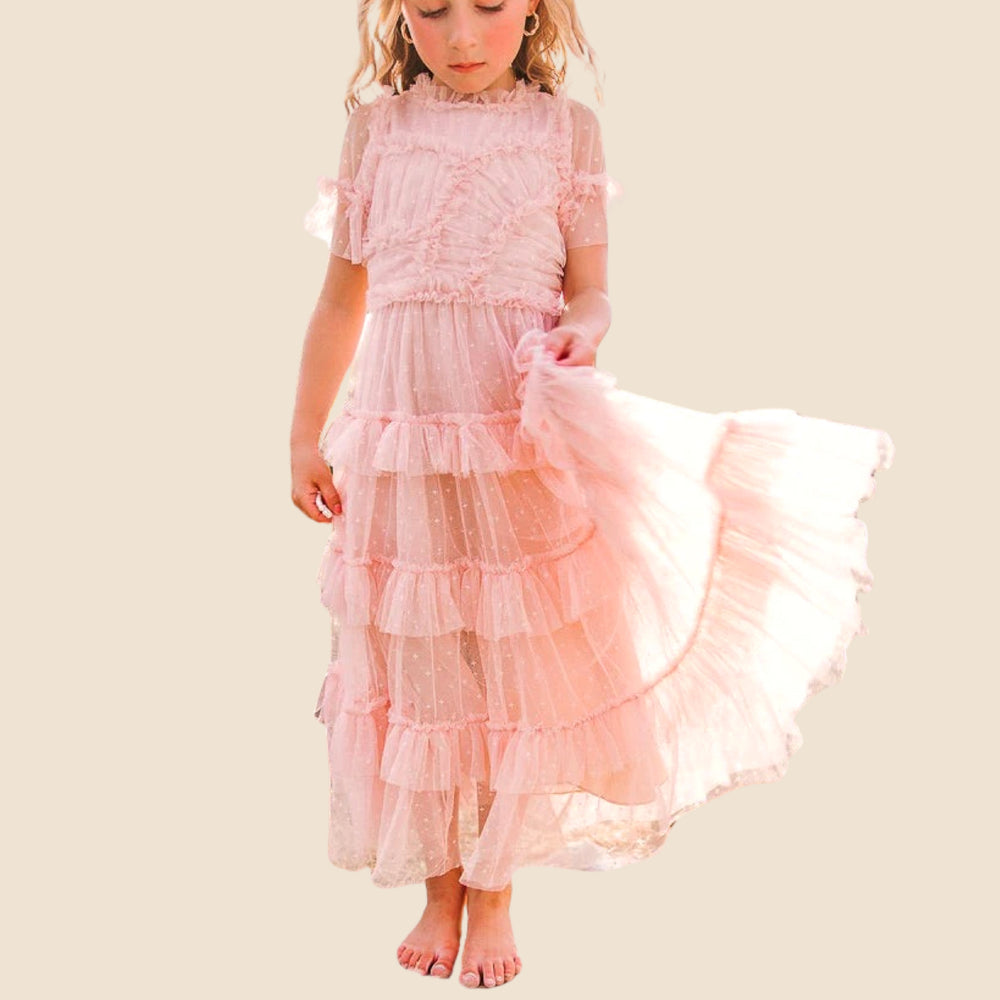 Mini Whimsical Maxi Dress in Blush