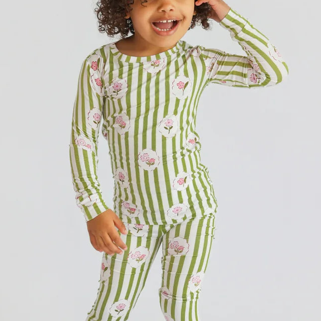 Rosie’s Meadow Stripes Pajama Set