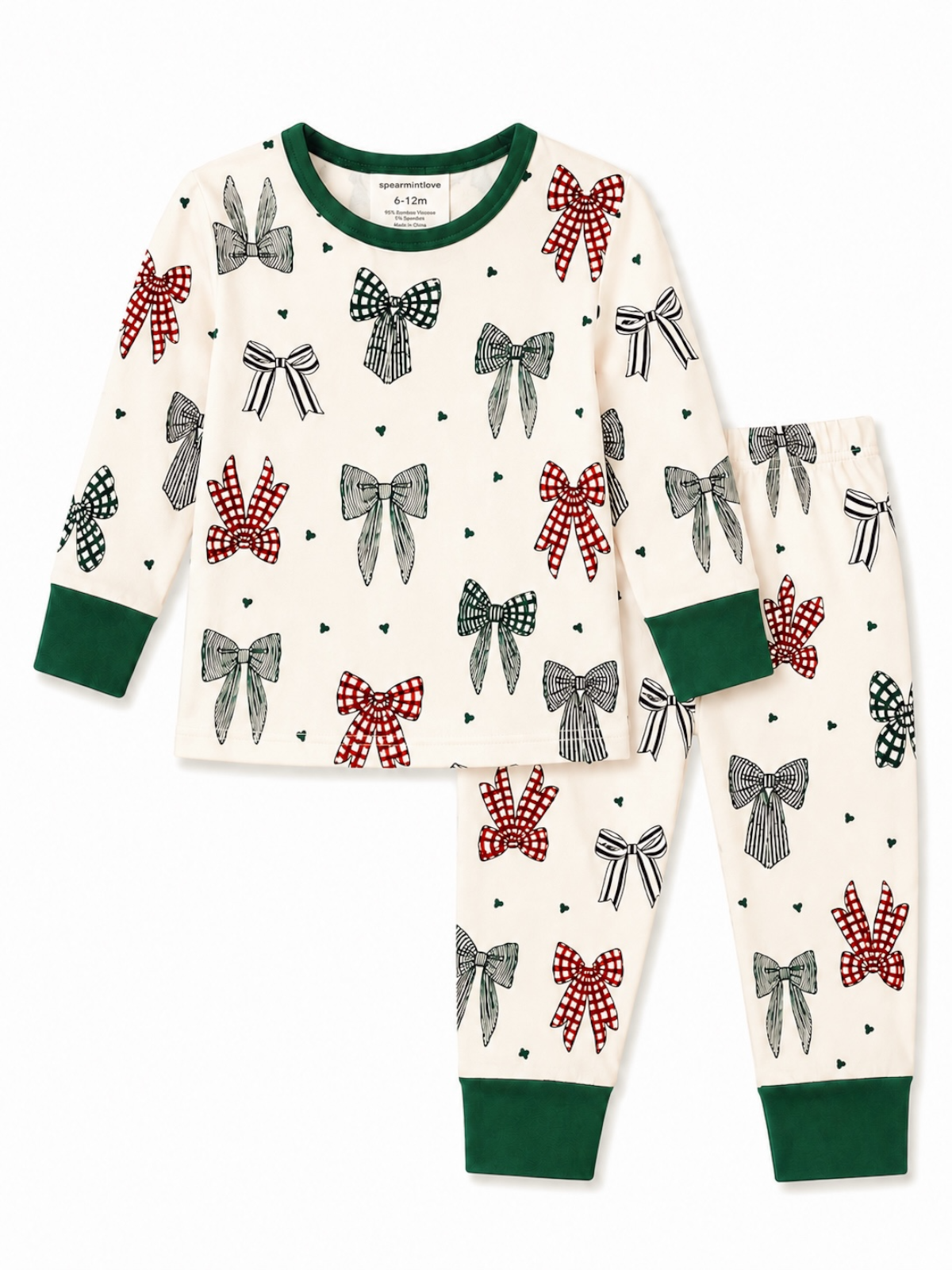 2-Piece Set Country Christmas Bows flat lay