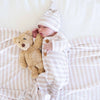 Latte Stripes Newborn Knot Gown
