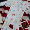 Coastal Americana Zip Onesie Pjs