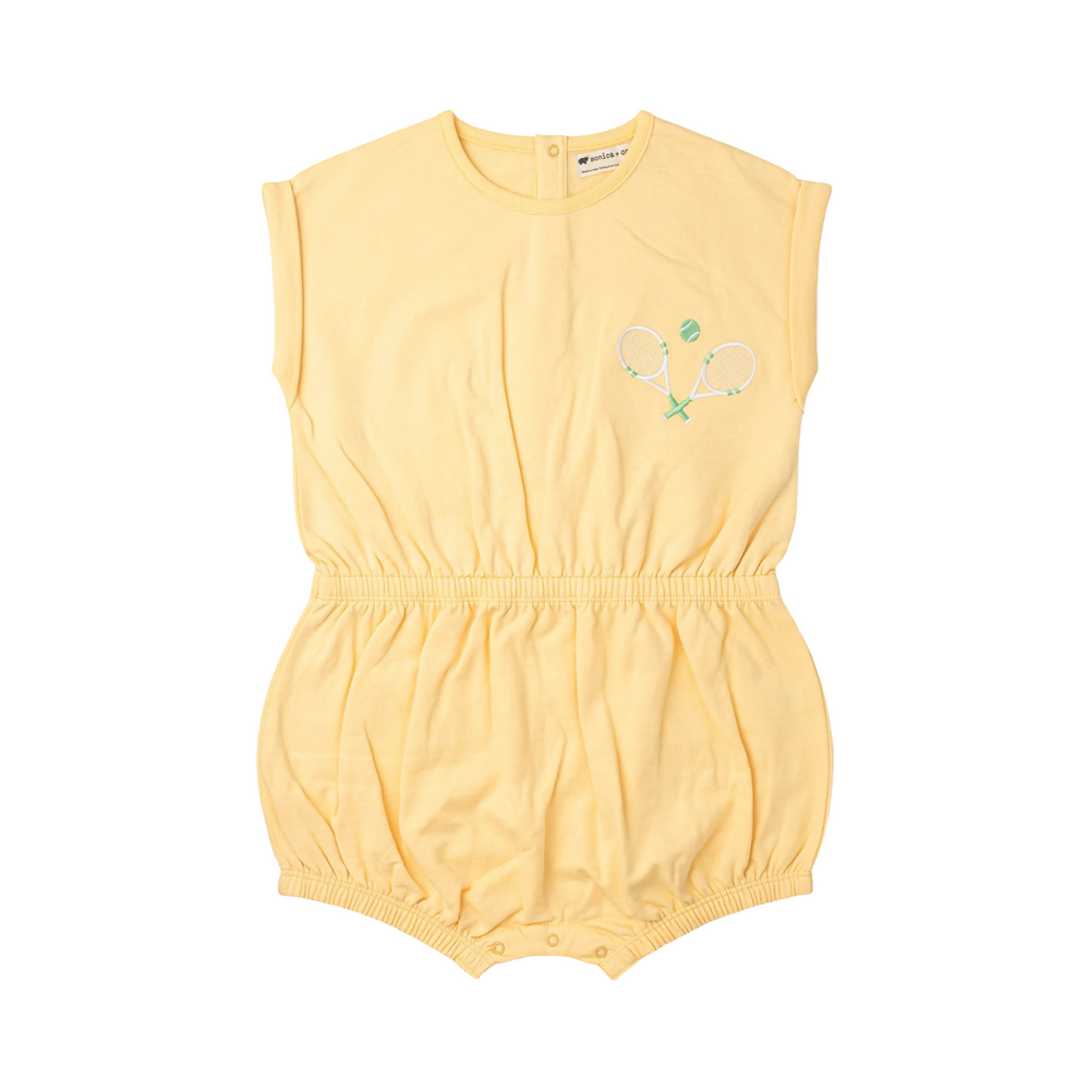 Tennis Time Elastic Waist Romper