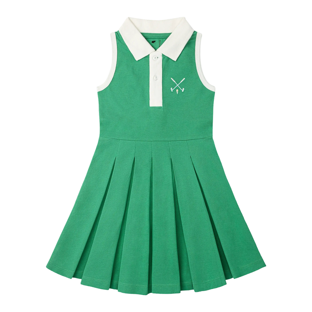 Pleated Tennis Dress - Green