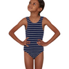 Hunza Classic Swim One Piece (Navy/White)