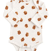 Teddy Bear Pointelle Long Sleeve Bodysuit detail view