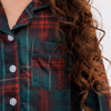 Holiday Heritage Plaid Kids Ruffle Flare Set detail