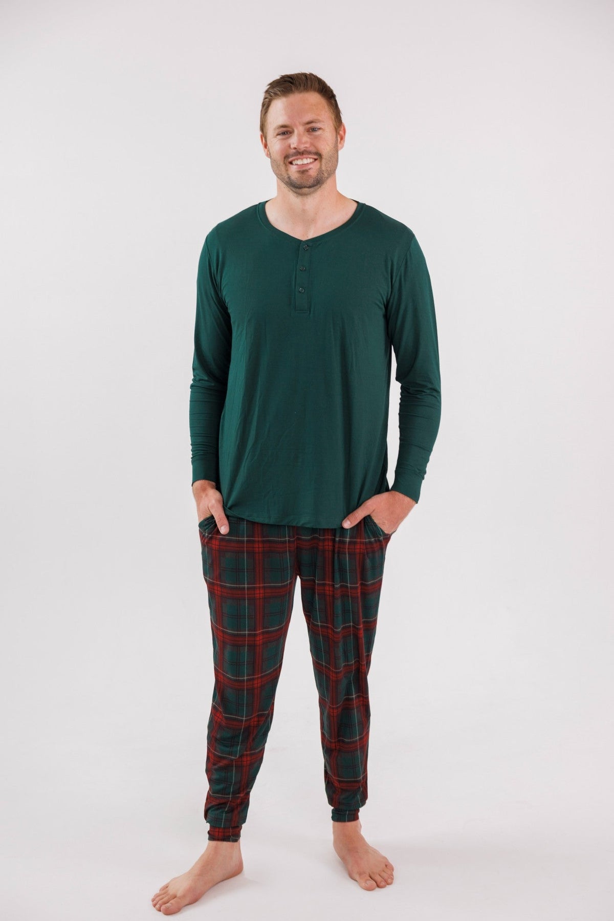 Holiday Heritage Plaid Men's Top detail