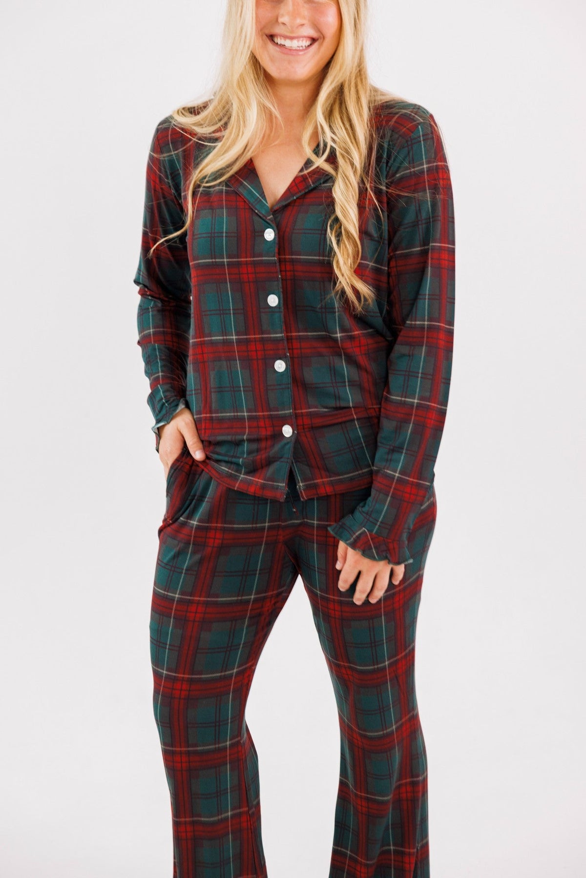 Holiday Heritage Plaid Women's Ruffle Set
